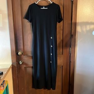 LARGE SHEIN POPOVER DRESS BLACK